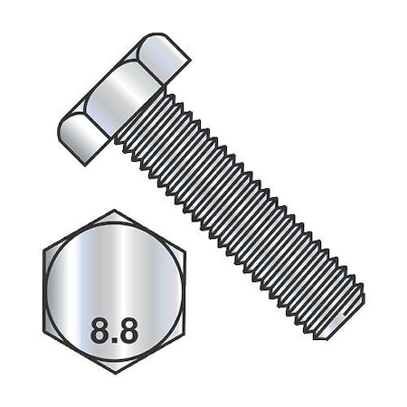 Usa Industrials Class 8.8, M12 Hex Head Cap Screw, Zinc Plated Steel, 45 mm L BULK-BOLT-3641